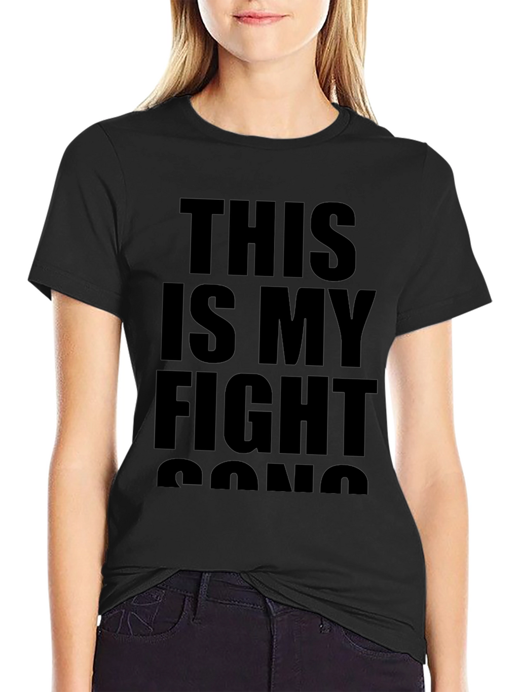 This Is My Fight Song Black Graphic Tee