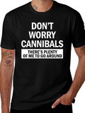 Dont Worry Cannibals Graphic T-Shirt - Black