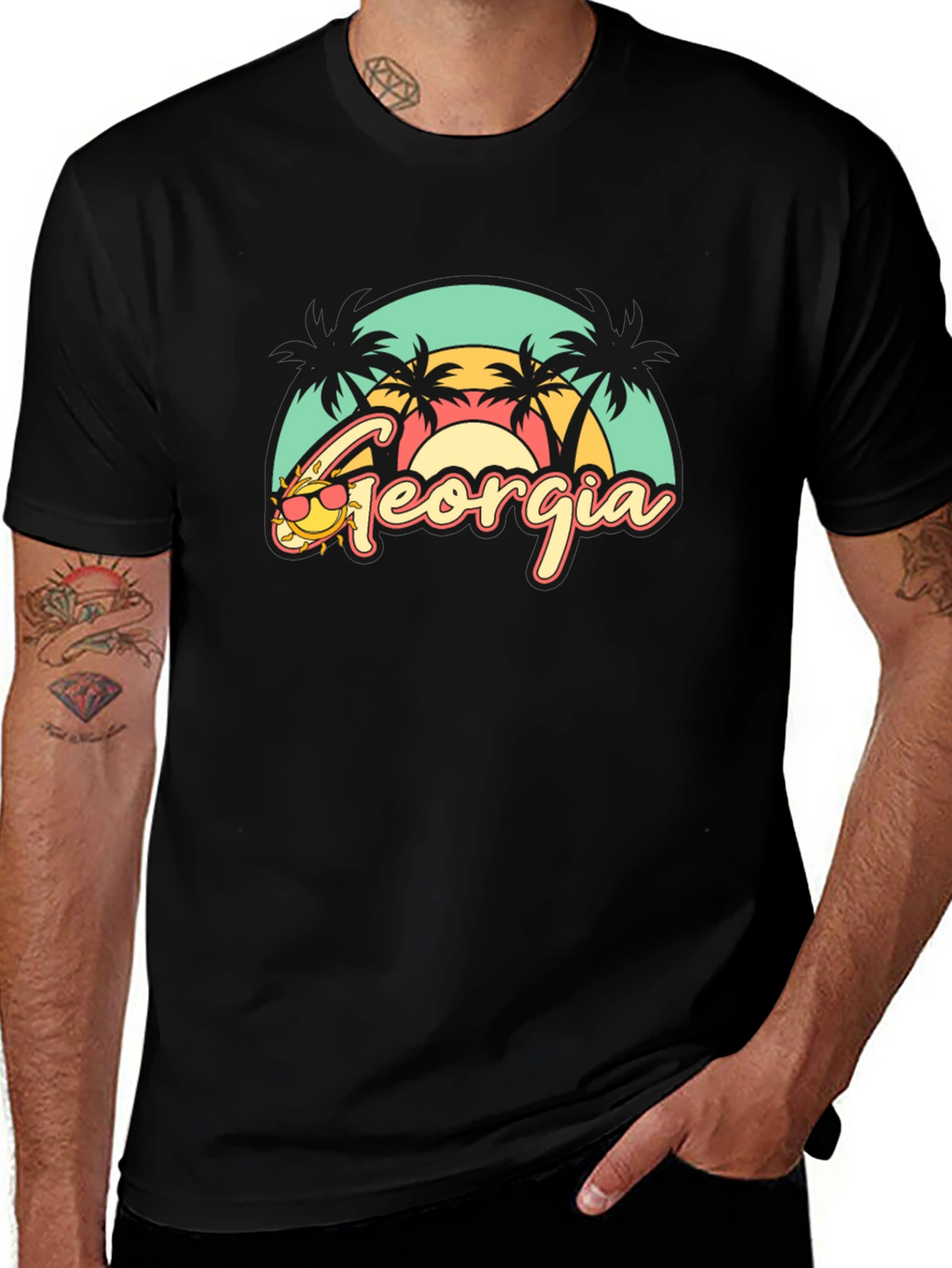 Georgia Retro Beach T-Shirt