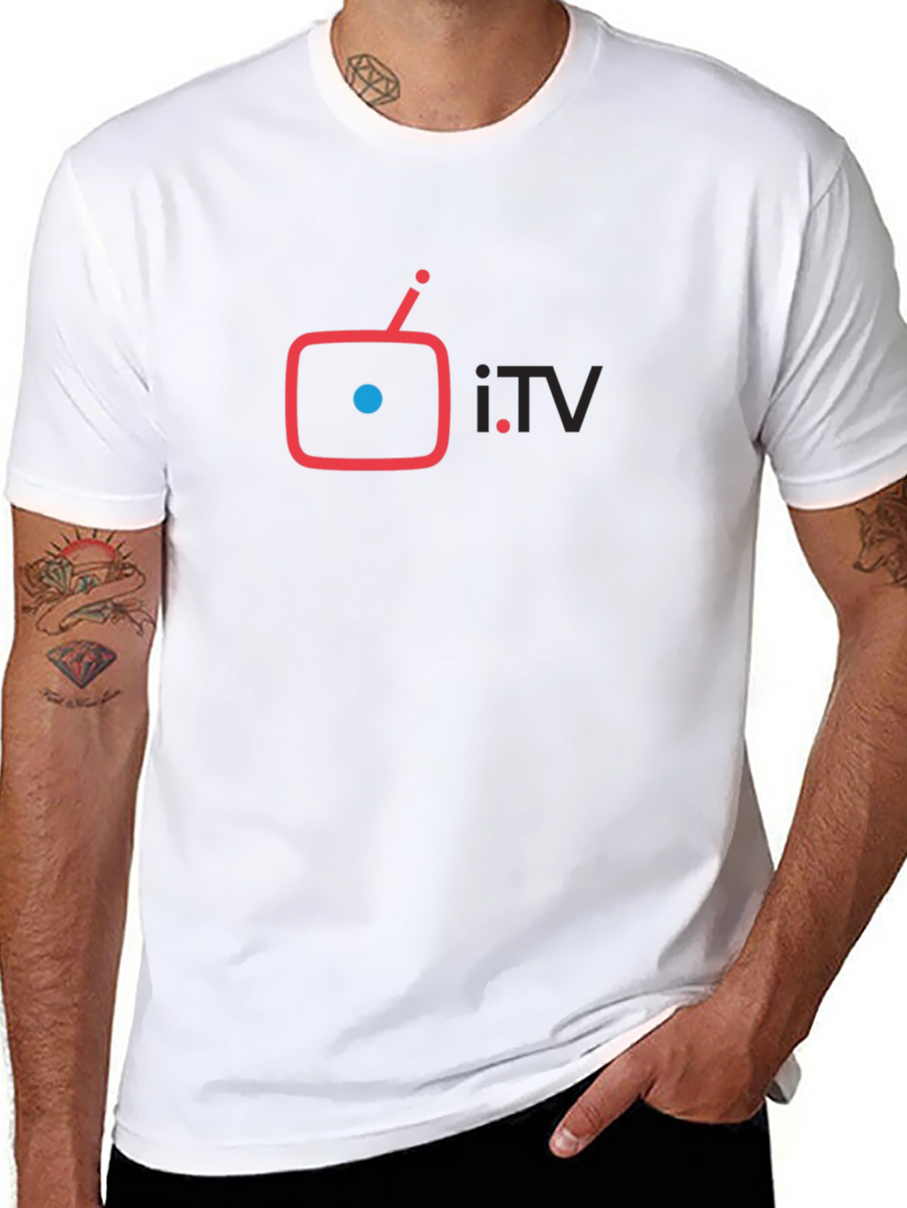 i.TV Graphic T-Shirt - Black