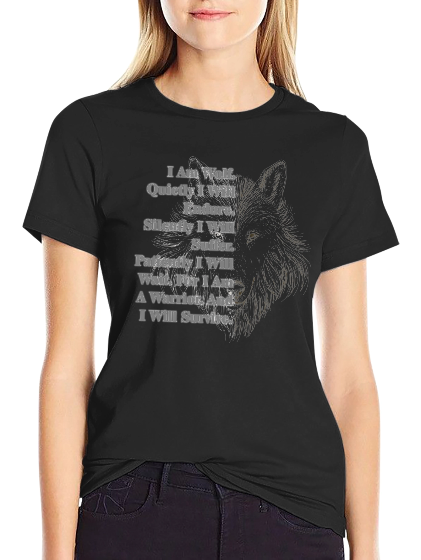 Wolf Warrior T-Shirt - I Am Wolf Motivational Tee
