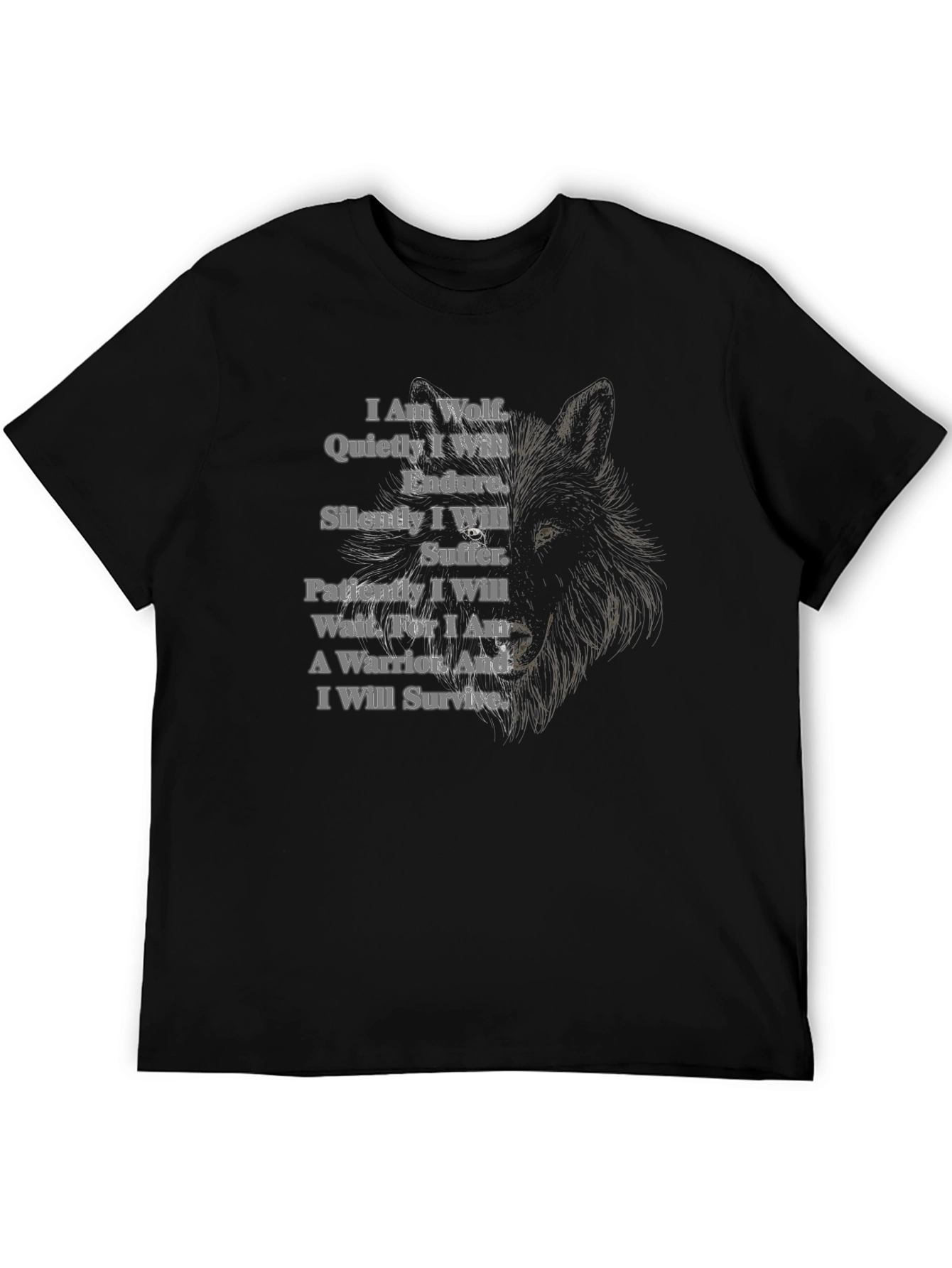 Wolf Warrior T-Shirt - I Am Wolf Motivational Tee