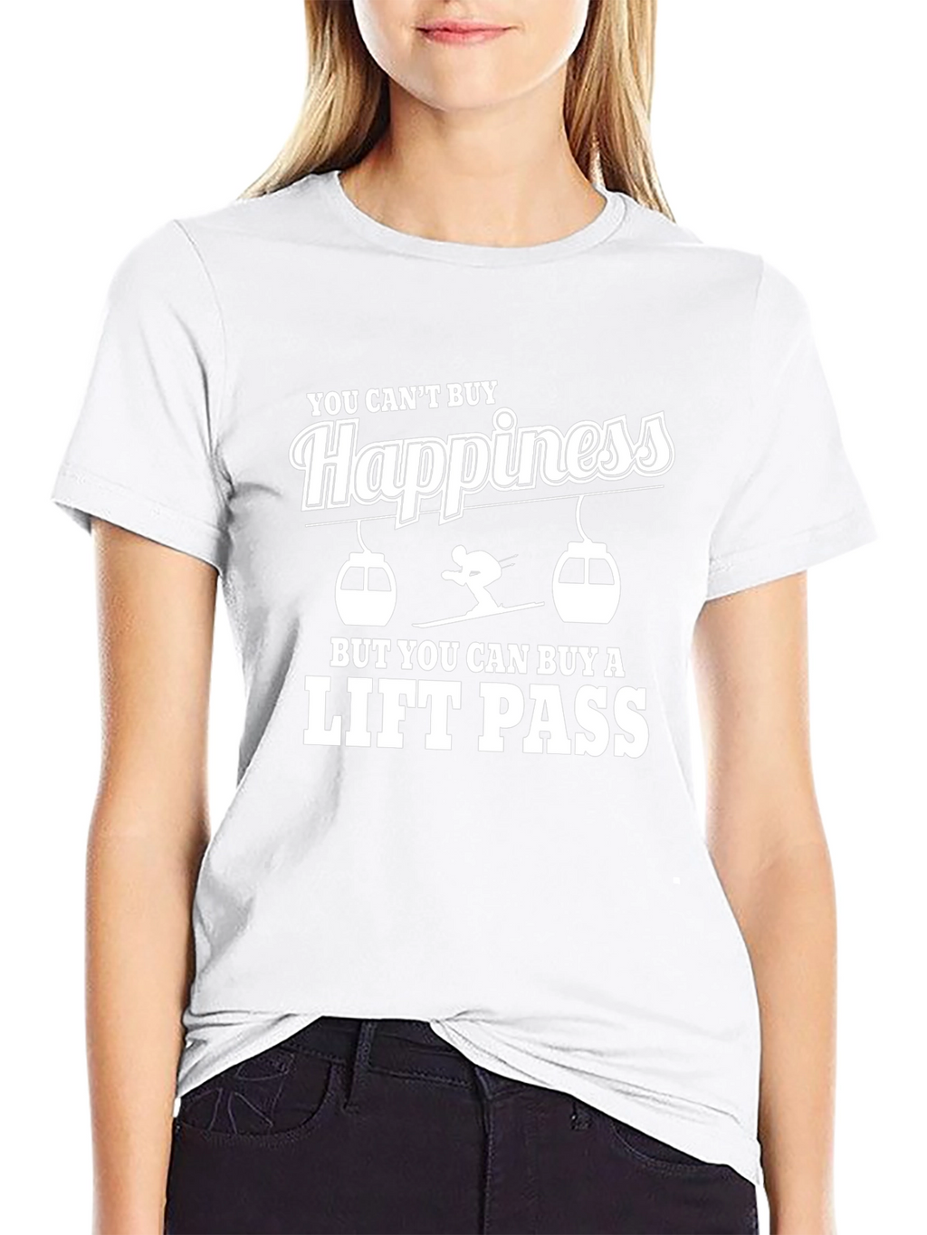 Happiness Lift Pass Graphic T-Shirt - Skiing
