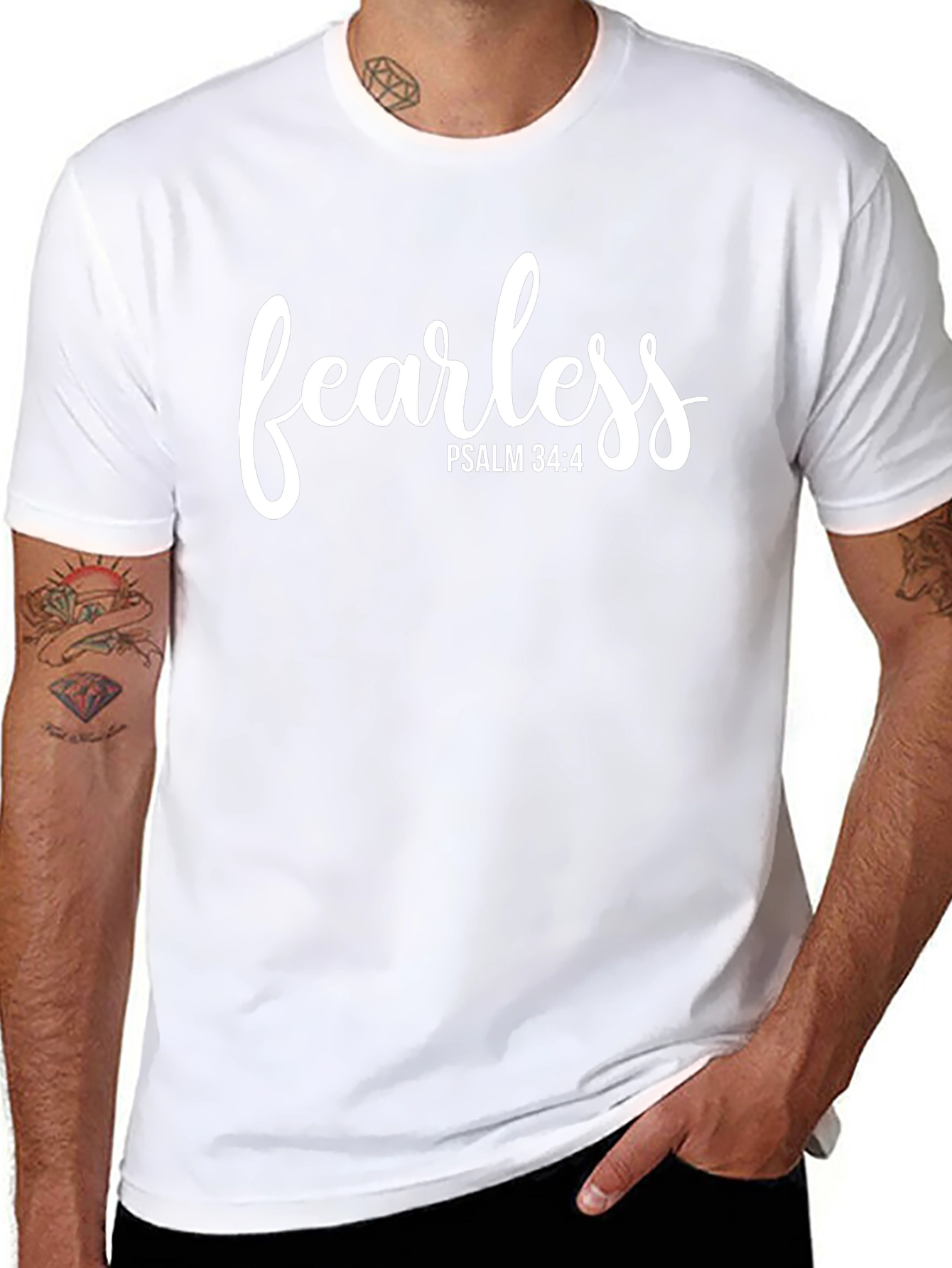 Fearless Psalm 34:4 Graphic T-Shirt