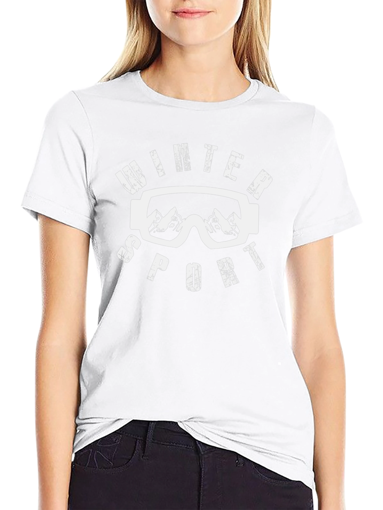 Winter Sport Graphic Tee - Stylish Black T-Shirt