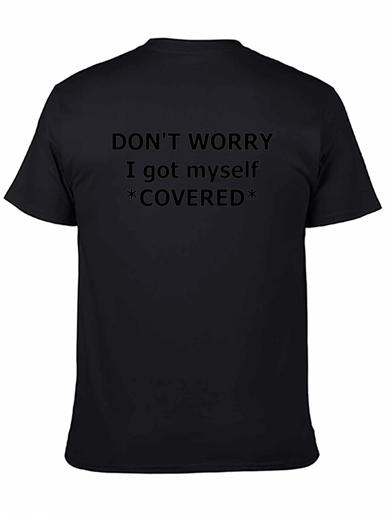 Funny Covered Graphic Tee - Mens Black T-Shirt