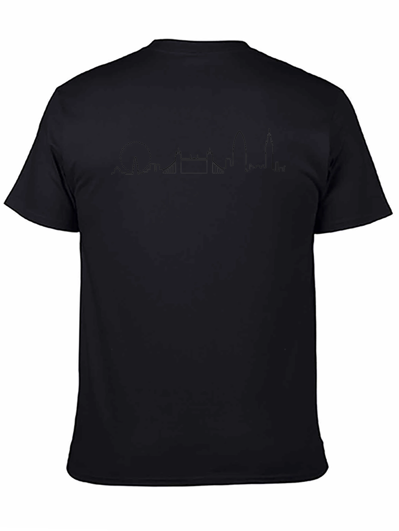 London Skyline Graphic Print T-Shirt - Black