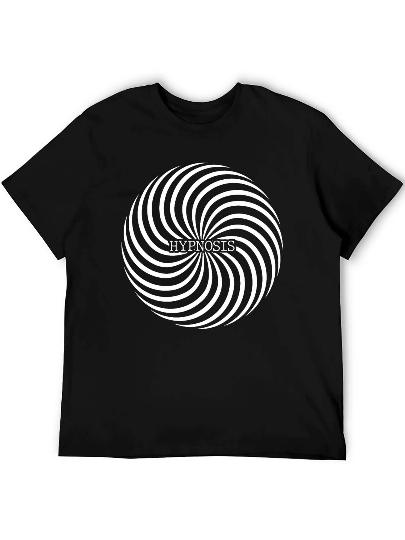 Hypnosis Spiral Graphic T-Shirt - Black