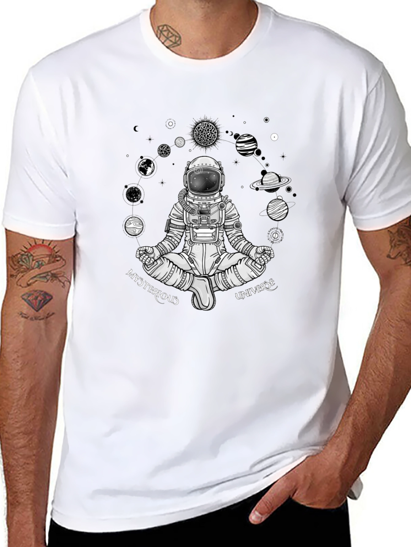 Mysterious Universe Astronaut Graphic Tee