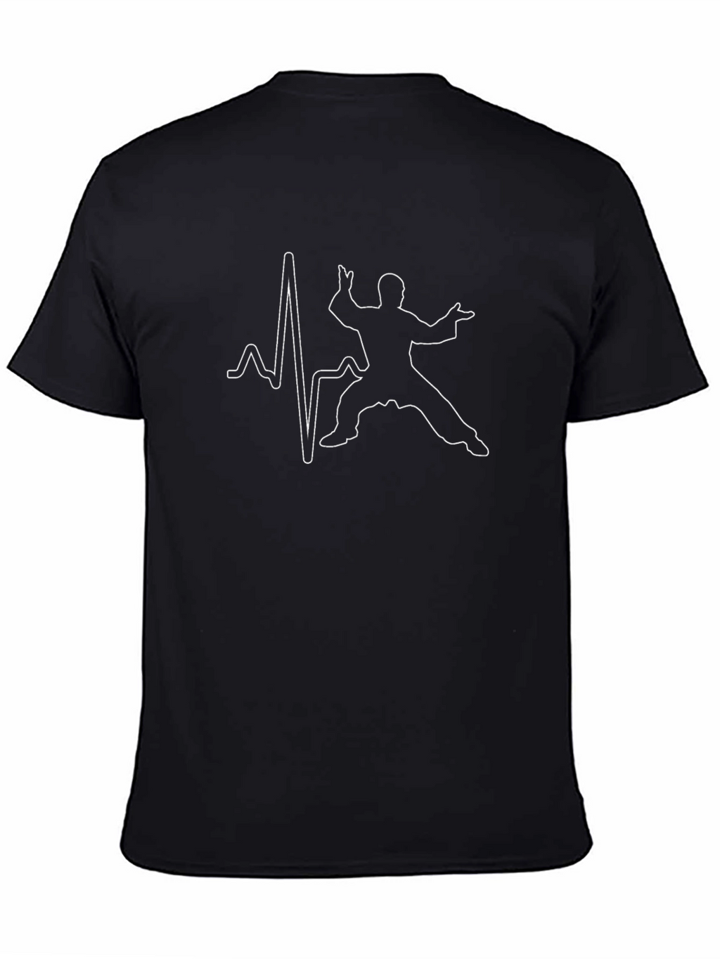 Heartbeat Skydiver Black T-Shirt