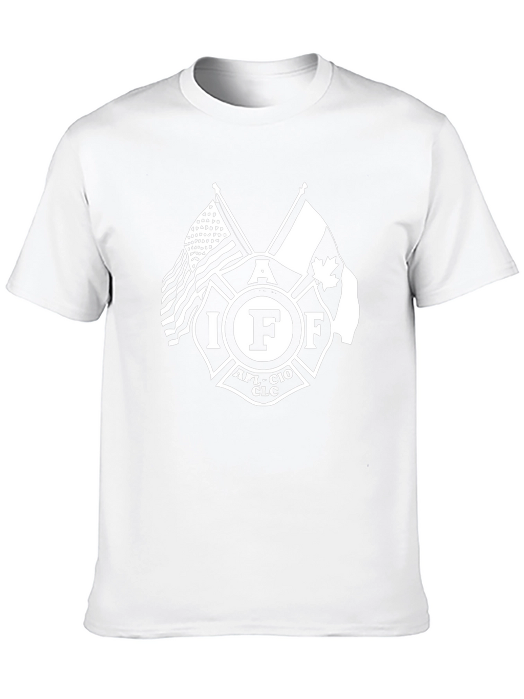 IAFF Firefighter T-Shirt - USA Canada Flags