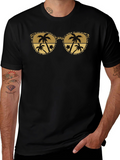 Tropical Palm Tree Sunglasses Graphic Tee