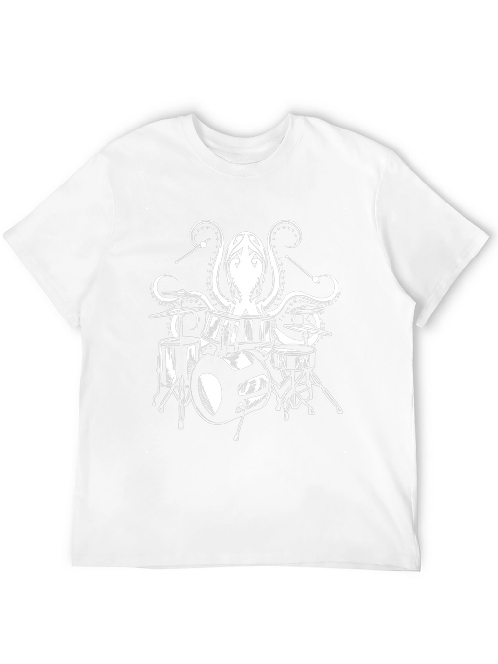 Octopus Drummer Graphic Tee - Black Cotton T-Shirt