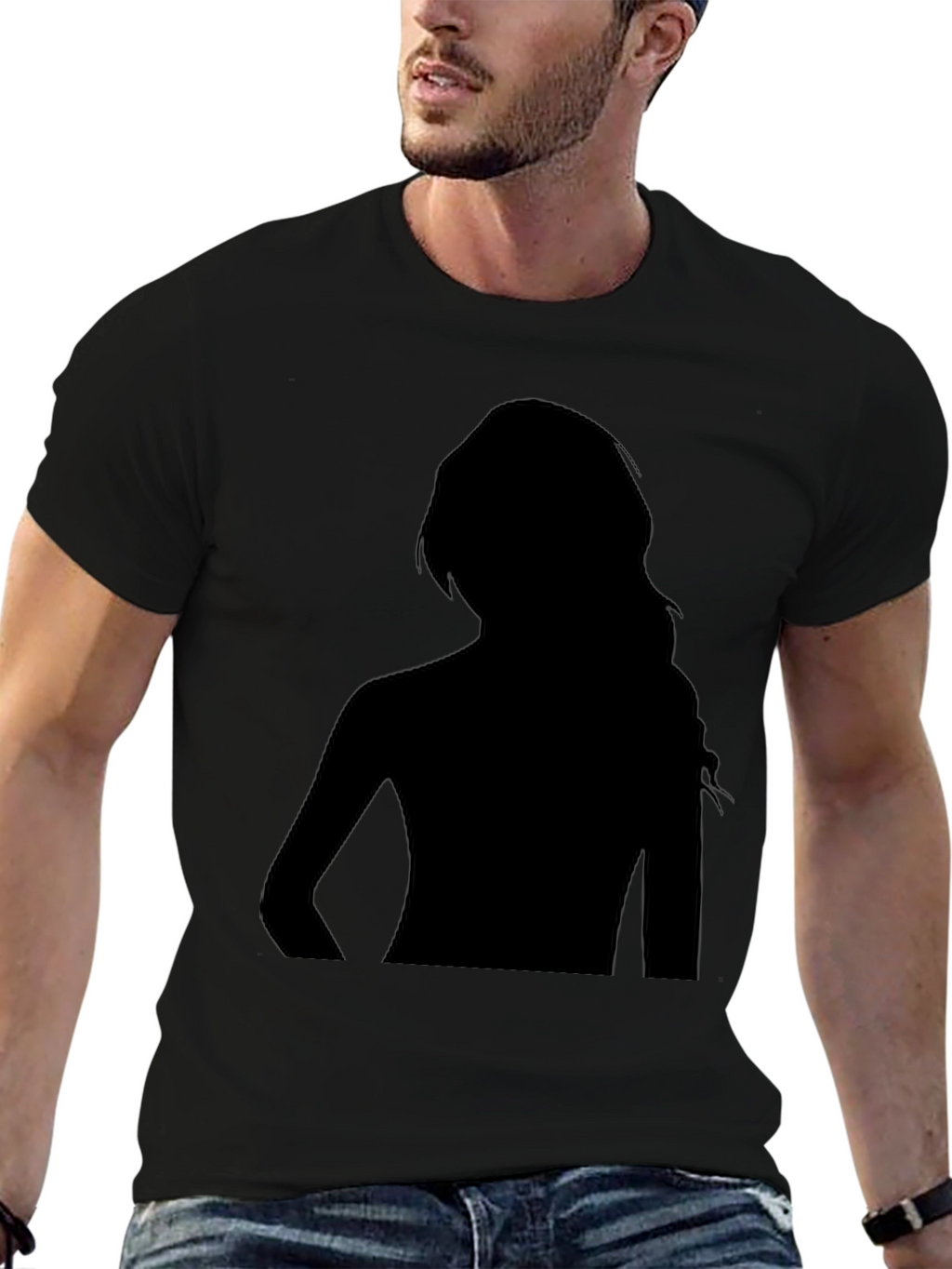 Black Silhouette Graphic Tee