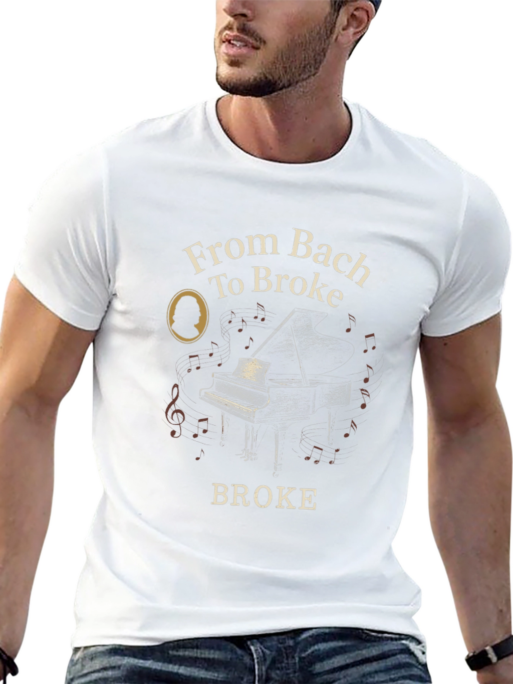 From Bach to Broke T-Shirt - Music Lover Tee