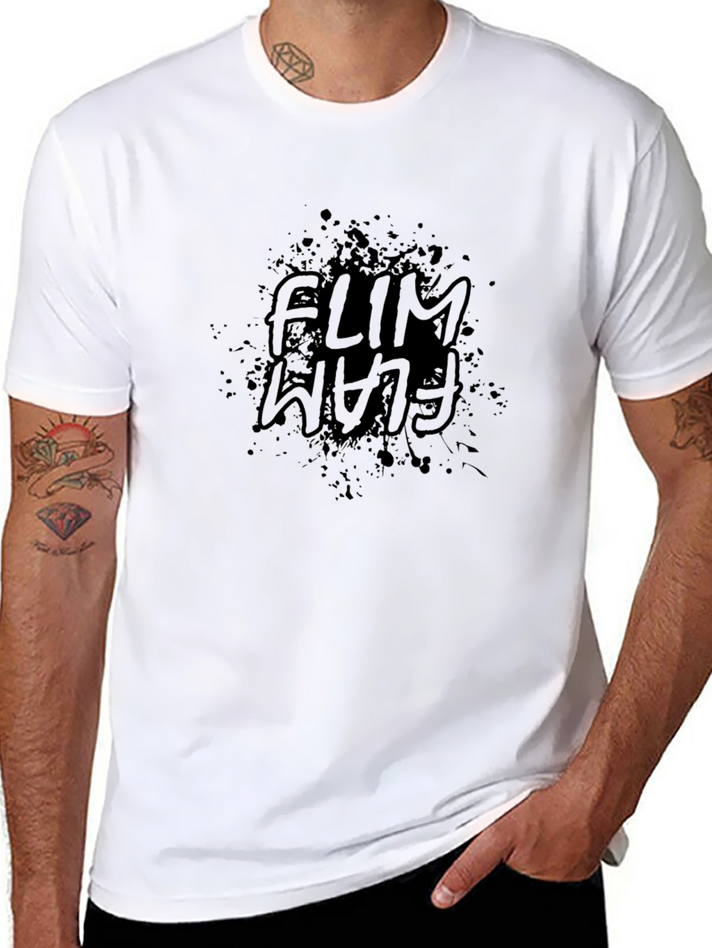Flim Flam Black Graphic Tee - Casual Style