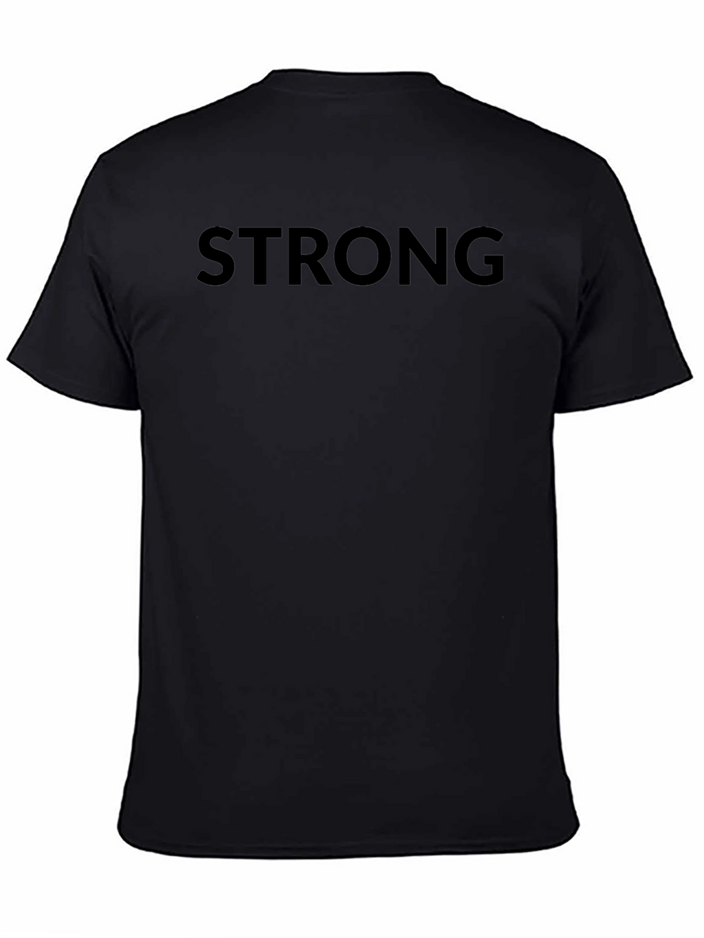 Strong Graphic Tee - Minimalist Black T-Shirt