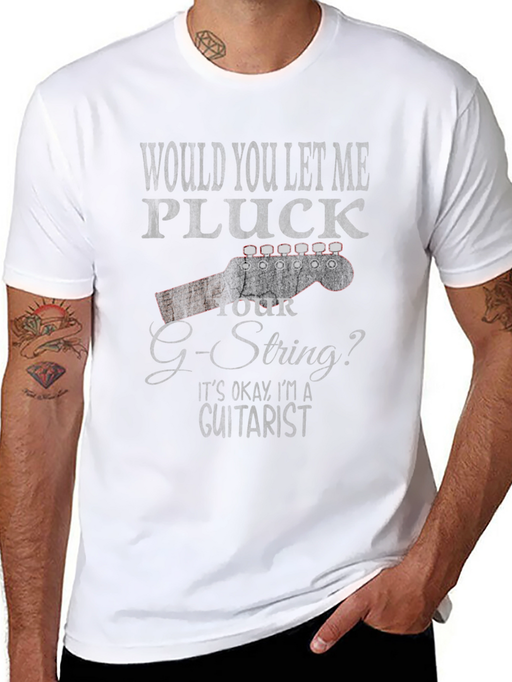 Guitarist Humor T-Shirt - Pluck Your G-String