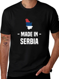 Made in Serbia T-Shirt Black Crew Neck