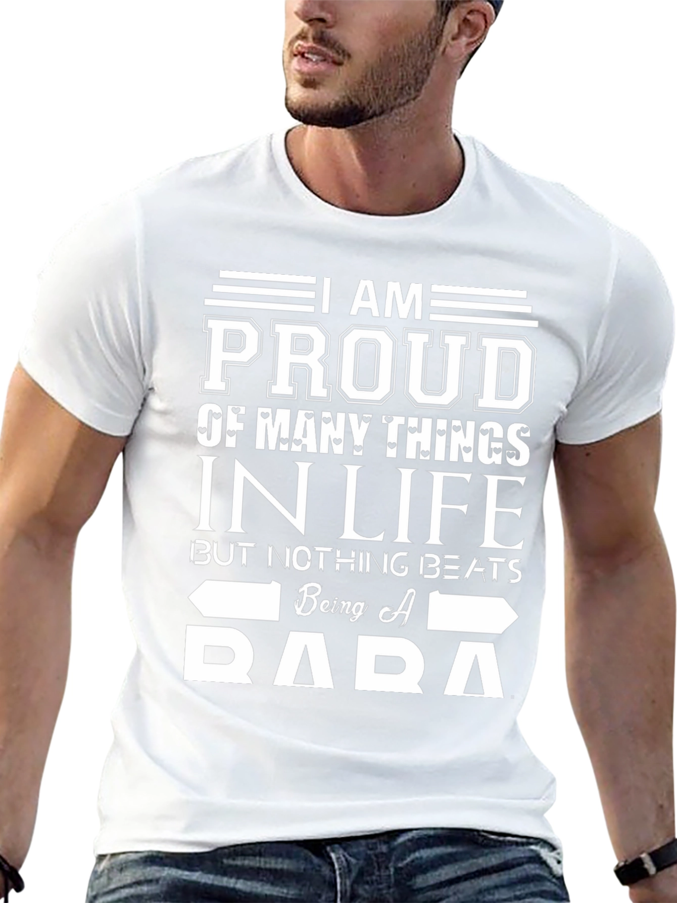 Proud Baba Graphic Tee - Black Cotton T-Shirt