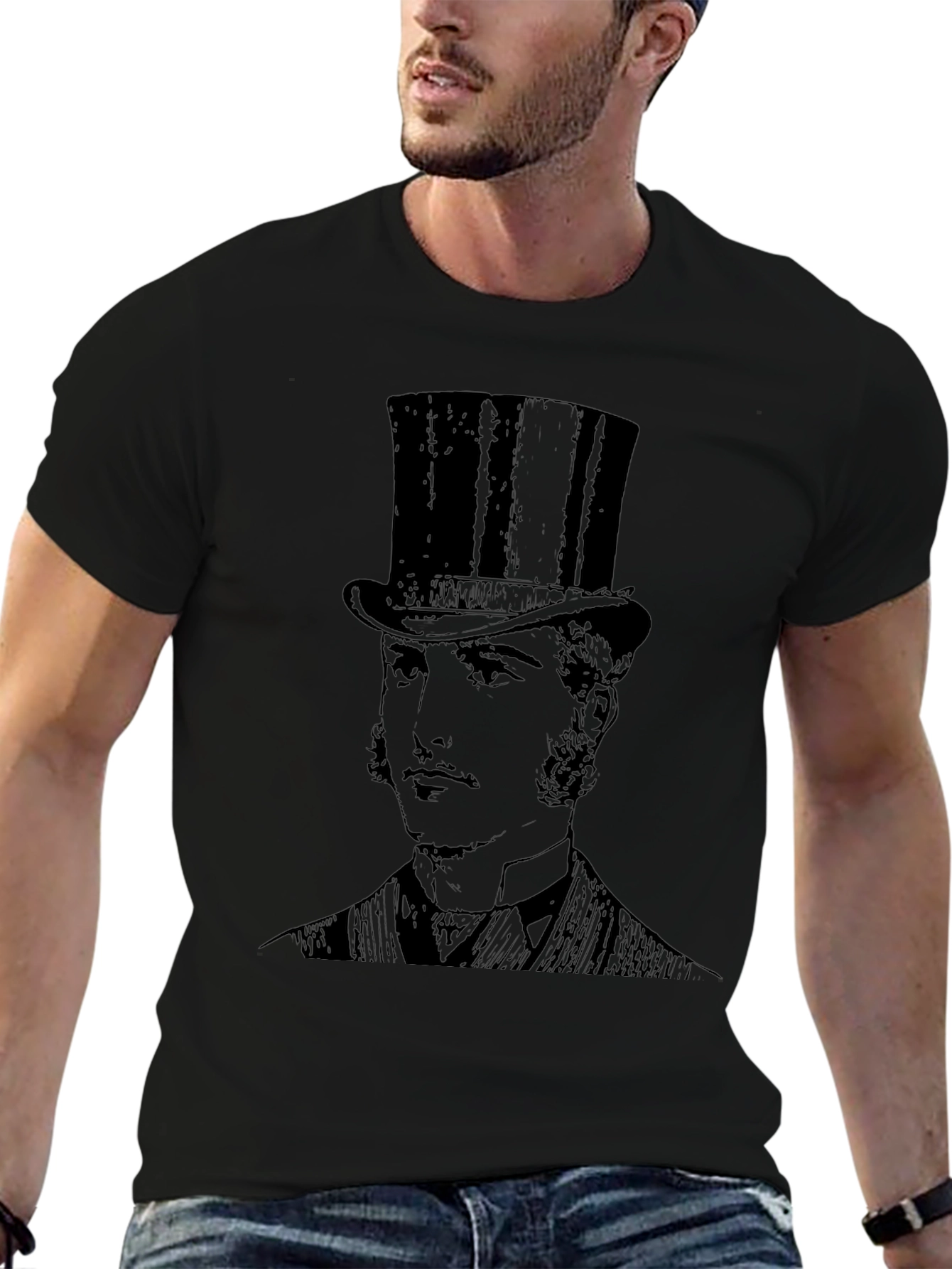 Top Hat Gentleman Graphic T-Shirt