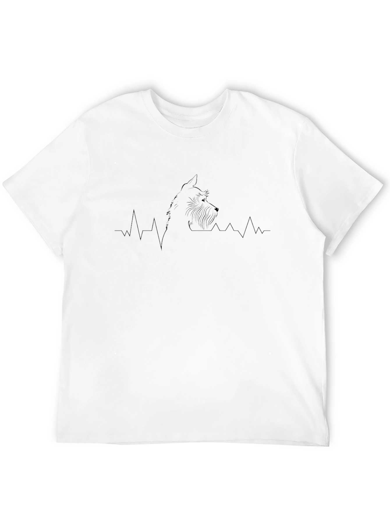 Black Dog Heartbeat T-Shirt - Stylish Pet Lover Tee