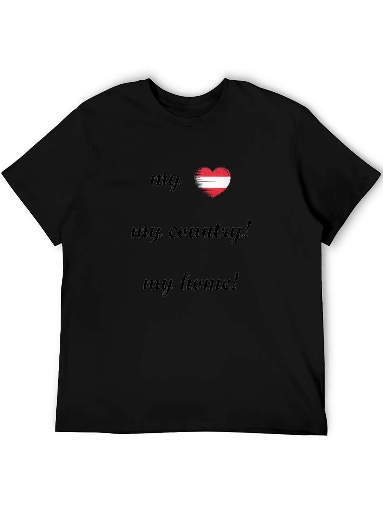 My Country My Home Austria Flag Heart T-Shirt