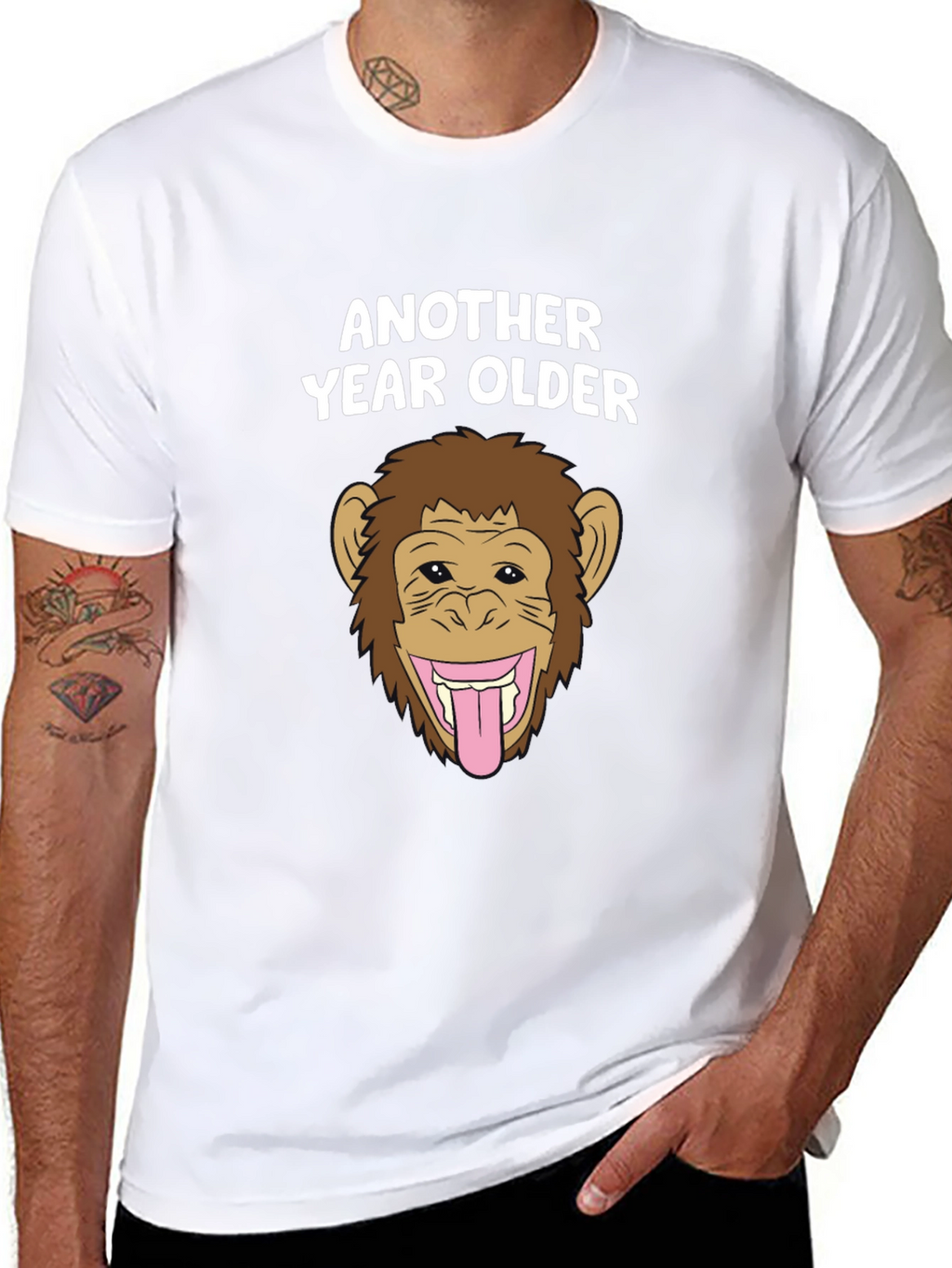 Funny Monkey Birthday T-Shirt - Another Year Older