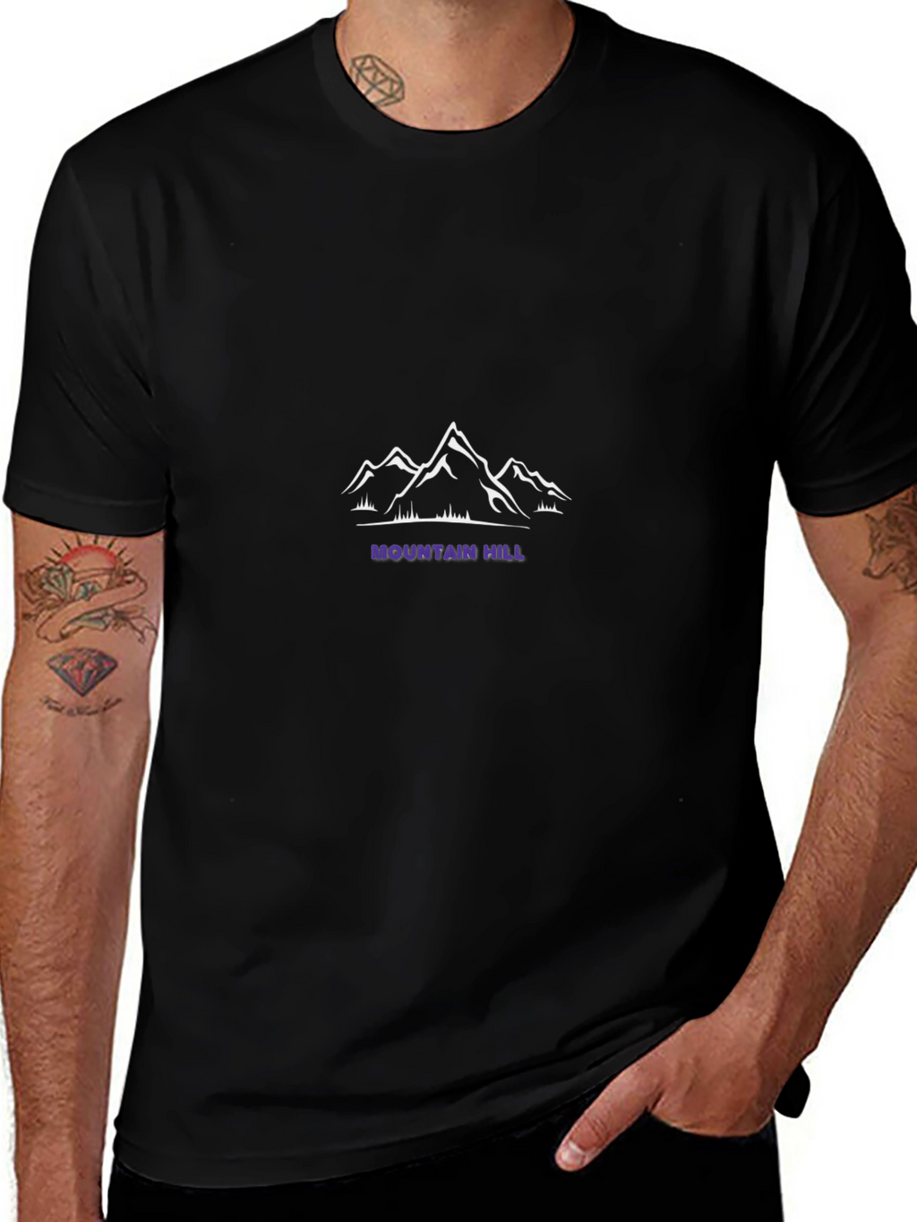 Mountain Hill Graphic Black Tee
