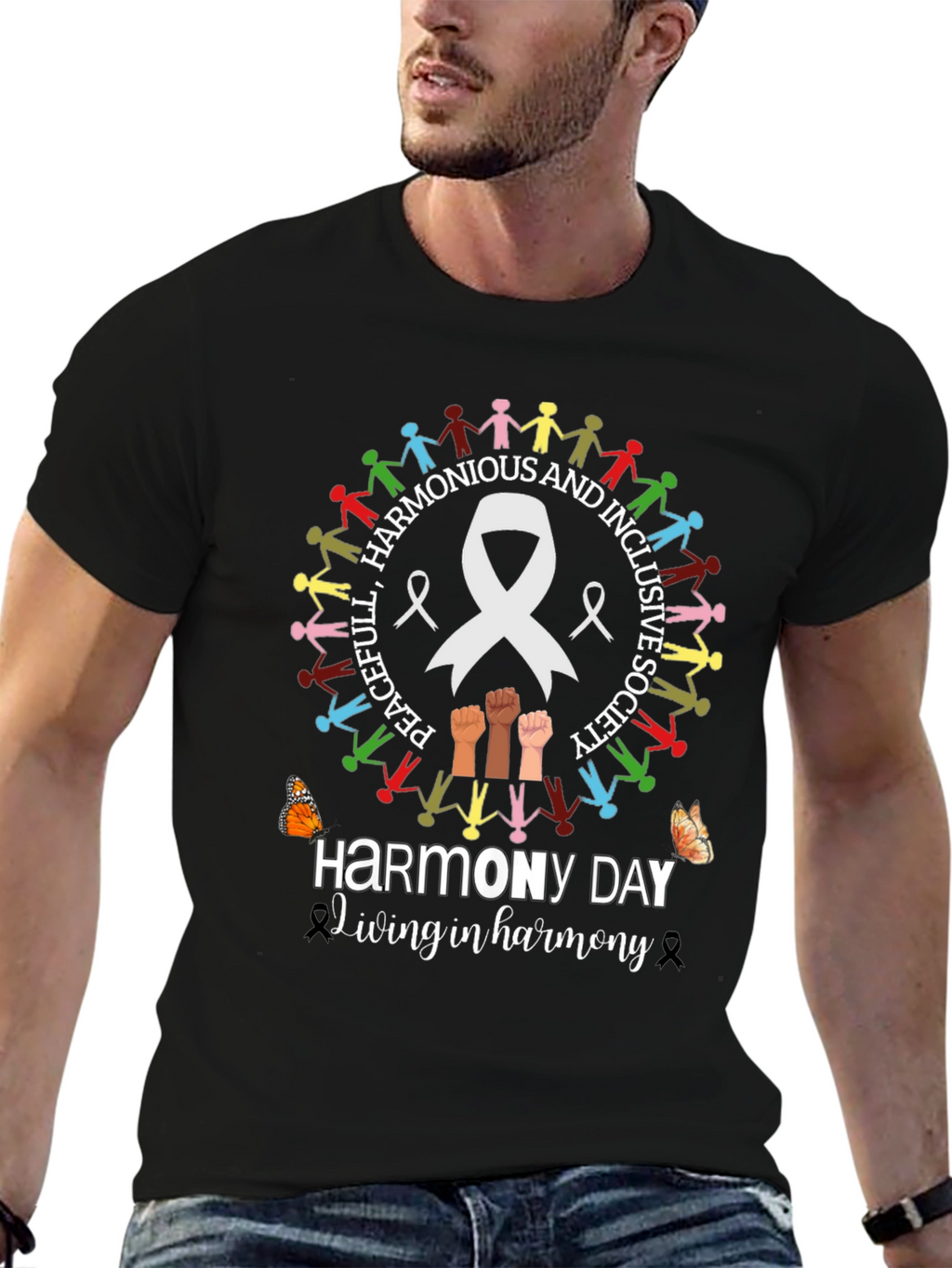Harmony Day T-Shirt - Peaceful and Inclusive Society Tee