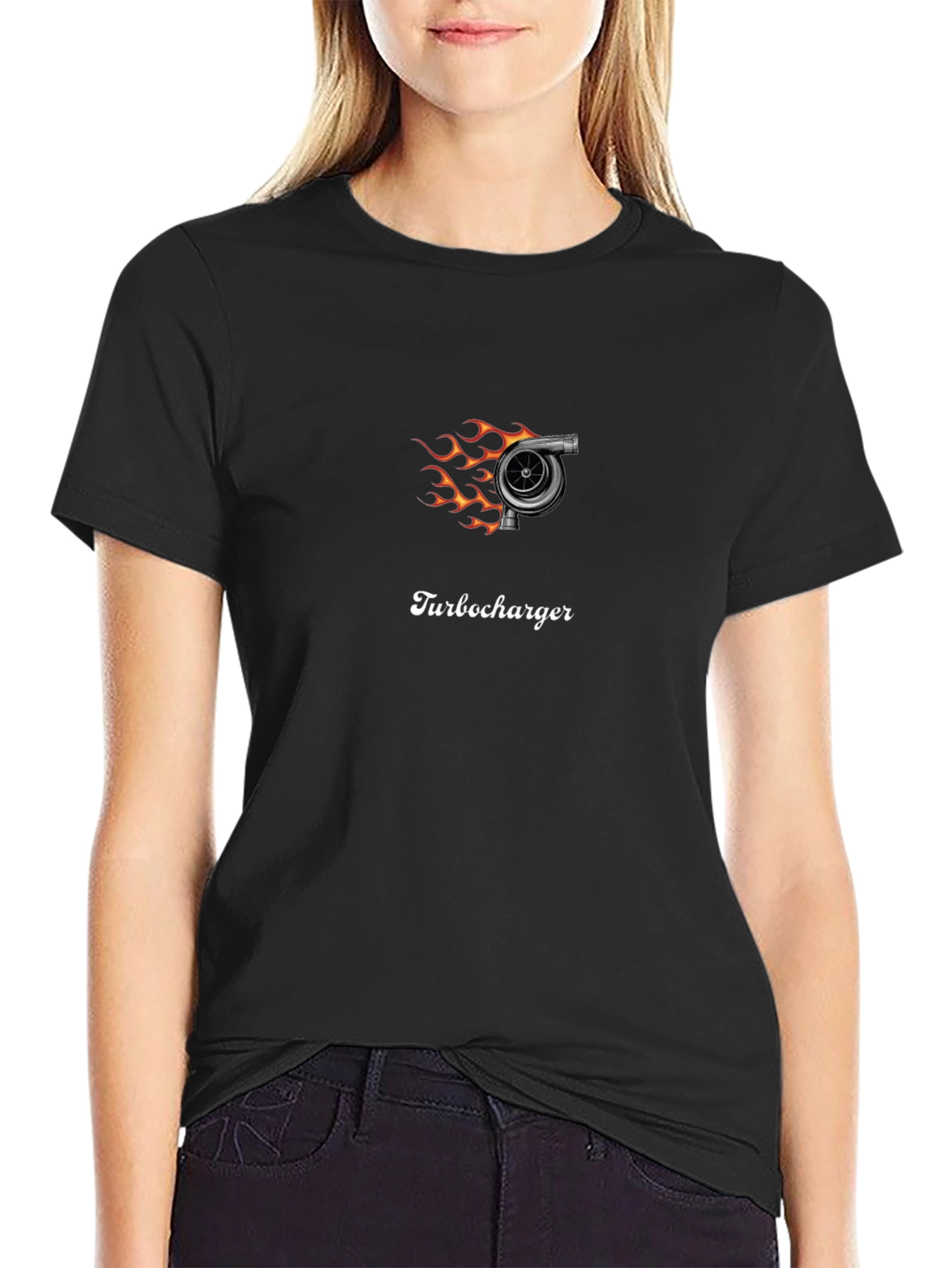 Turbocharger Flame Graphic Tee - Black