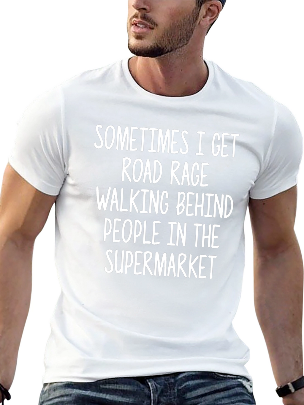 Road Rage Supermarket Funny T-Shirt