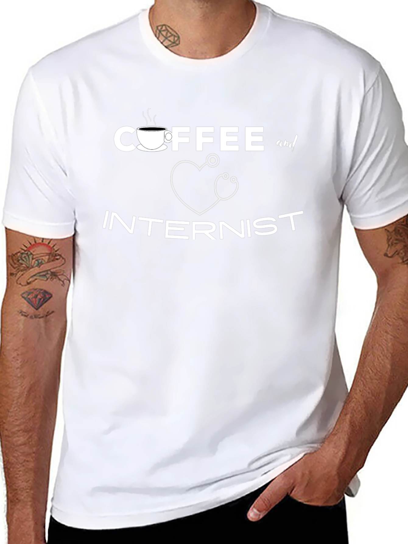 Coffee and Internist Graphic T-Shirt - Medical Professional