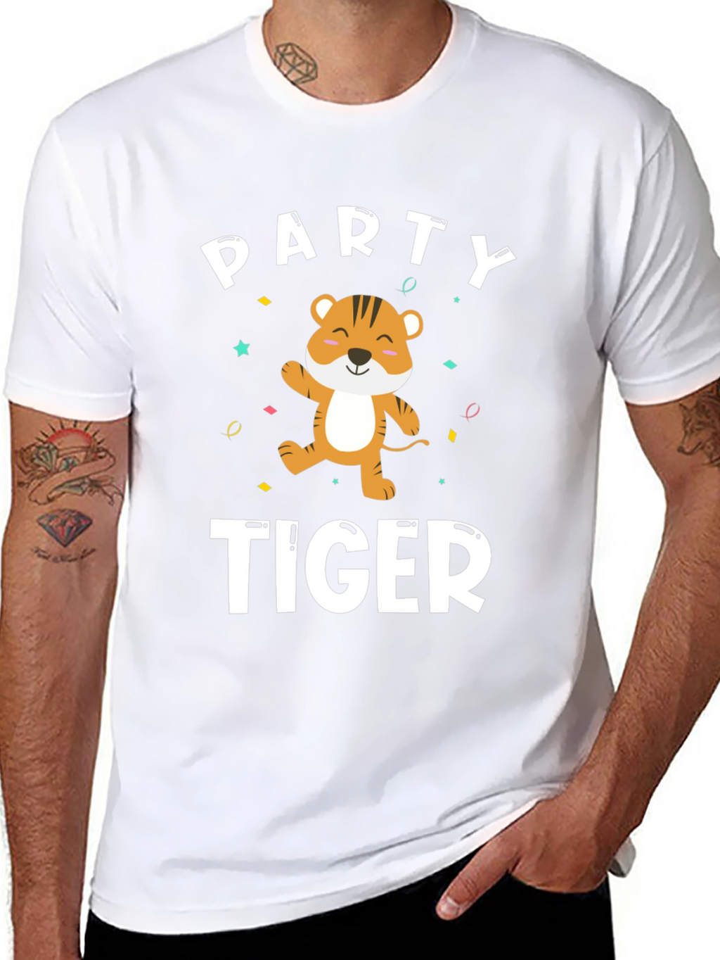 Party Tiger T-Shirt - Festive Graphic Tee
