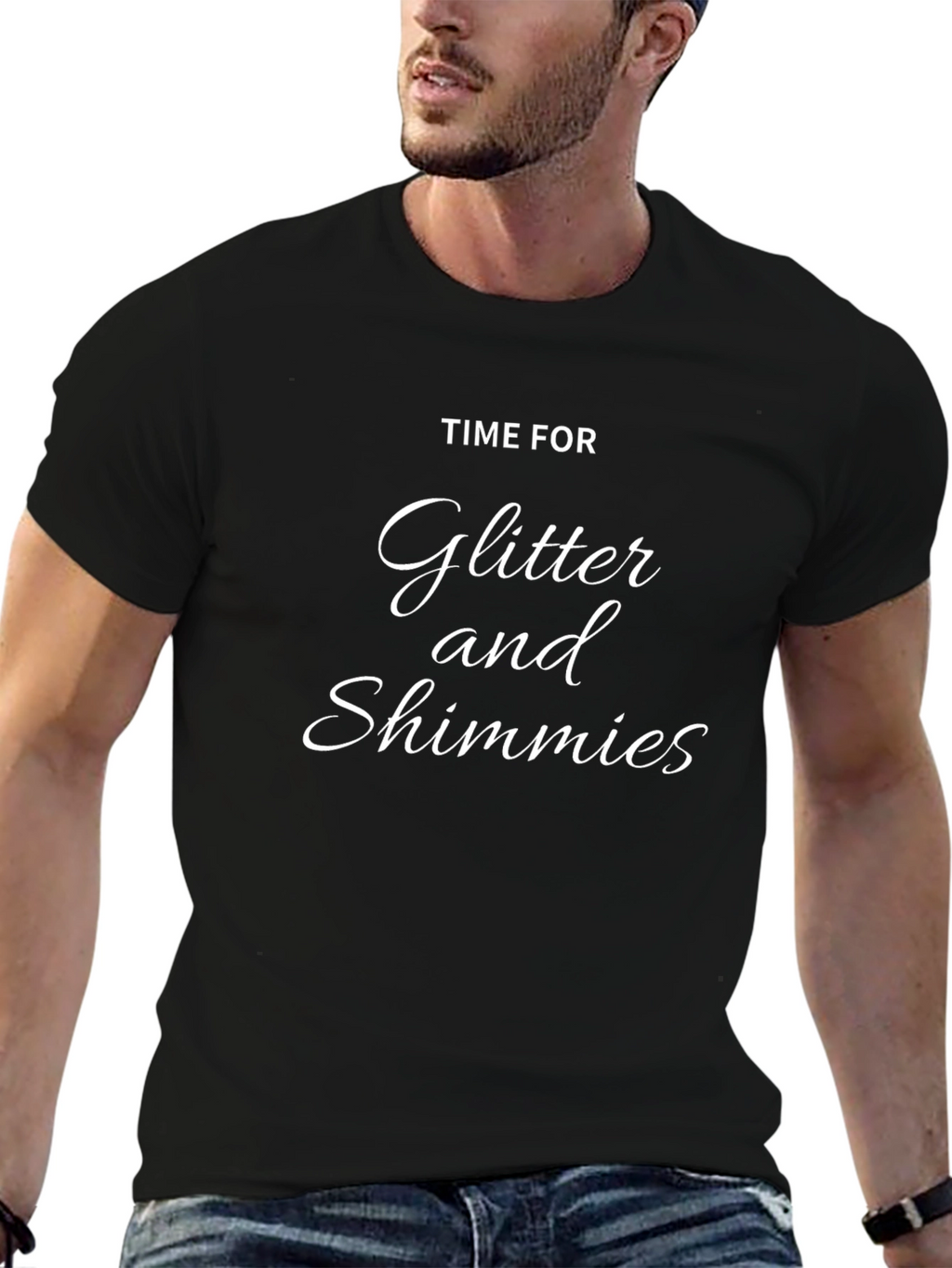 Glitter and Shimmies Black T-Shirt