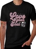Love Your Soul Graphic Tee - Black Casual T-Shirt