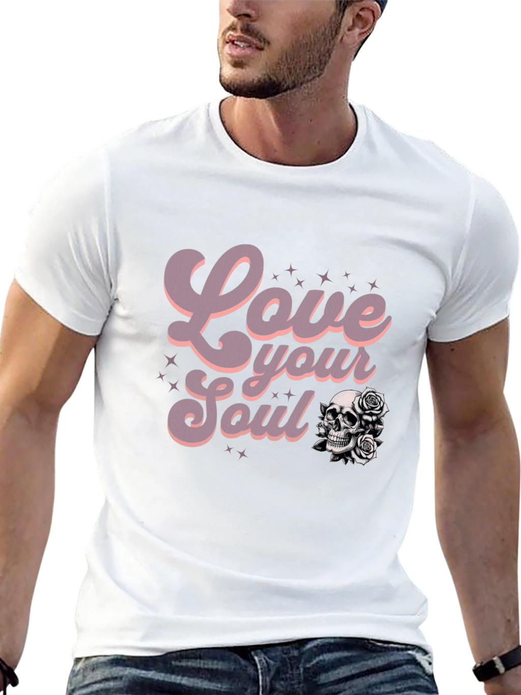 Love Your Soul Graphic Tee - Black Casual T-Shirt