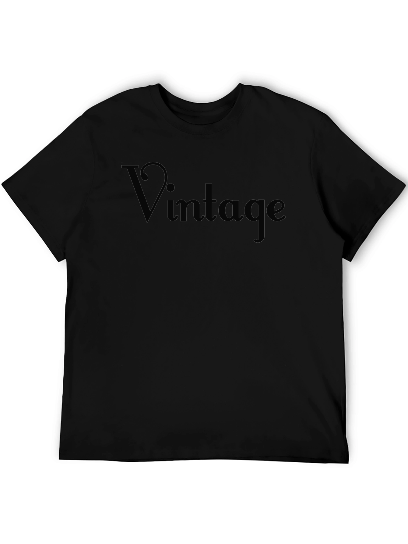 Vintage Style Black T-Shirt