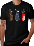 Golf Bag Graphic Tee - Stylish Golfer T-Shirt