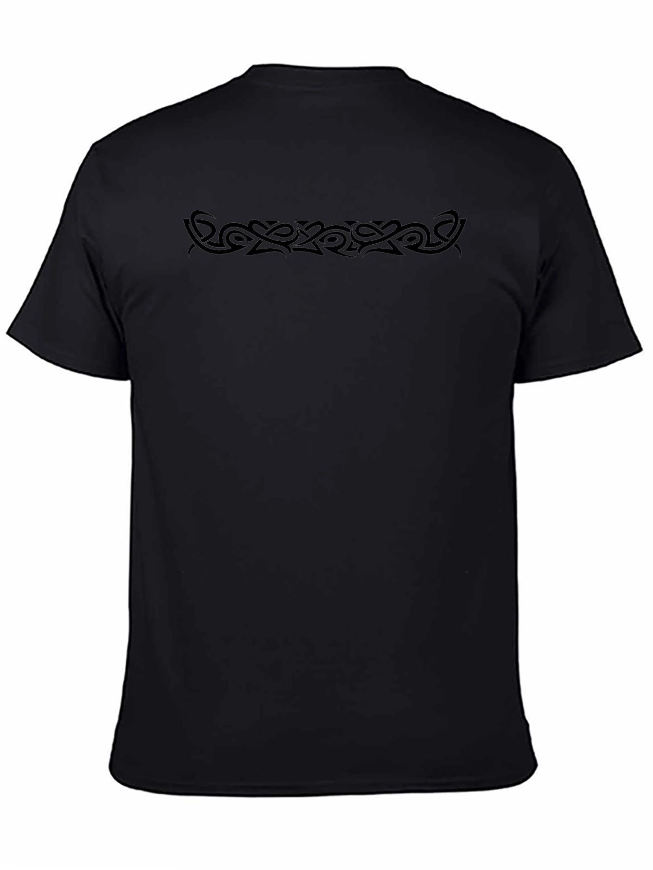 Mens Black Tribal Tattoo Graphic T-Shirt