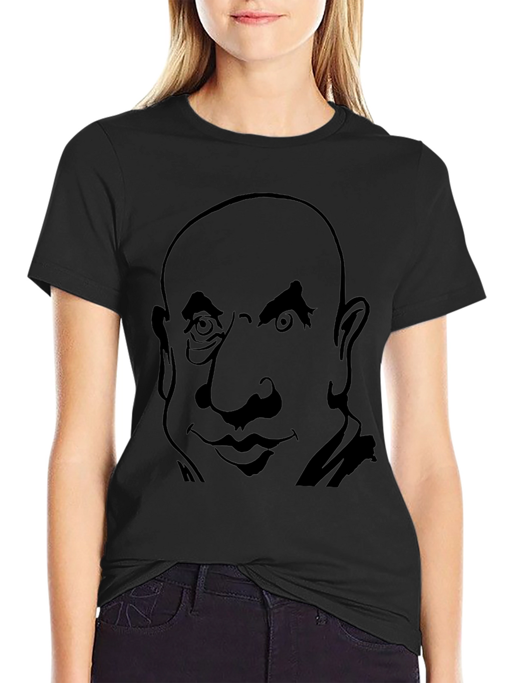 Bold Graphic T-Shirt - Cartoon Face Design