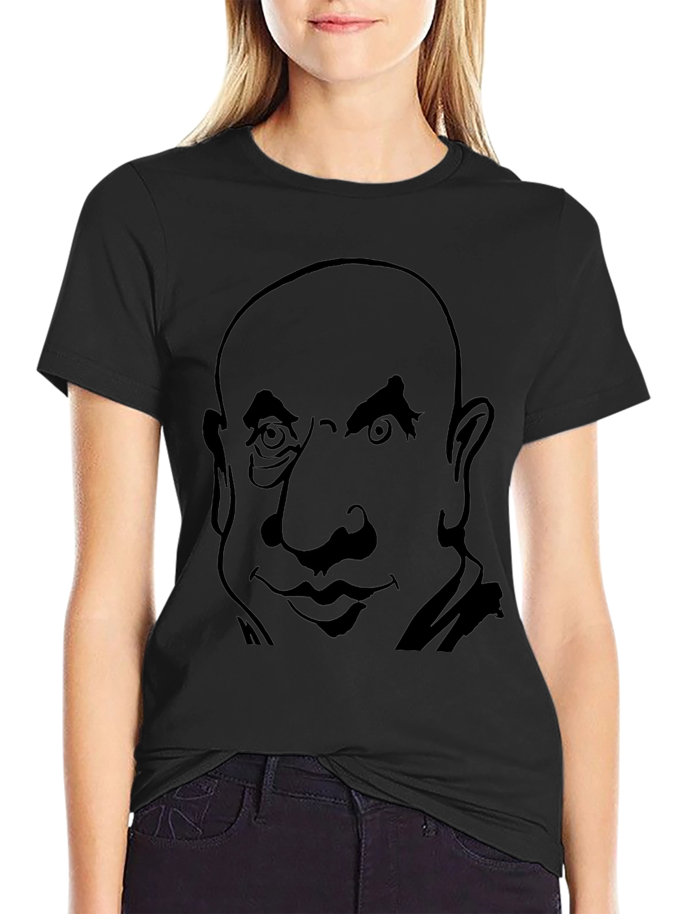 Bold Graphic T-Shirt - Cartoon Face Design