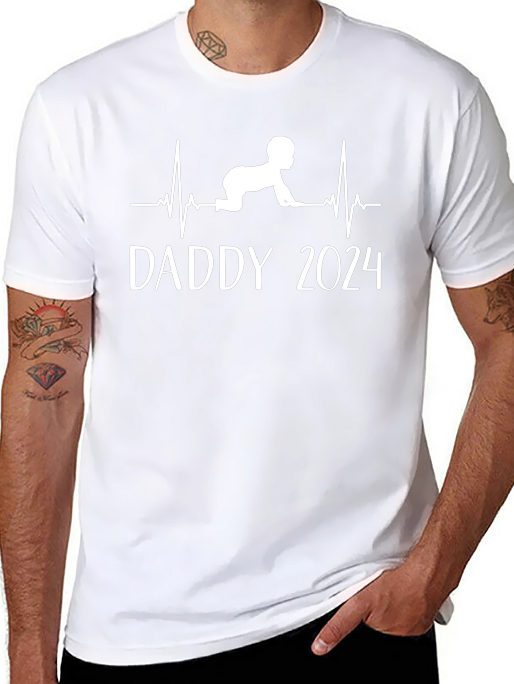 Daddy 2024 T-Shirt - New Dad Expecting Baby