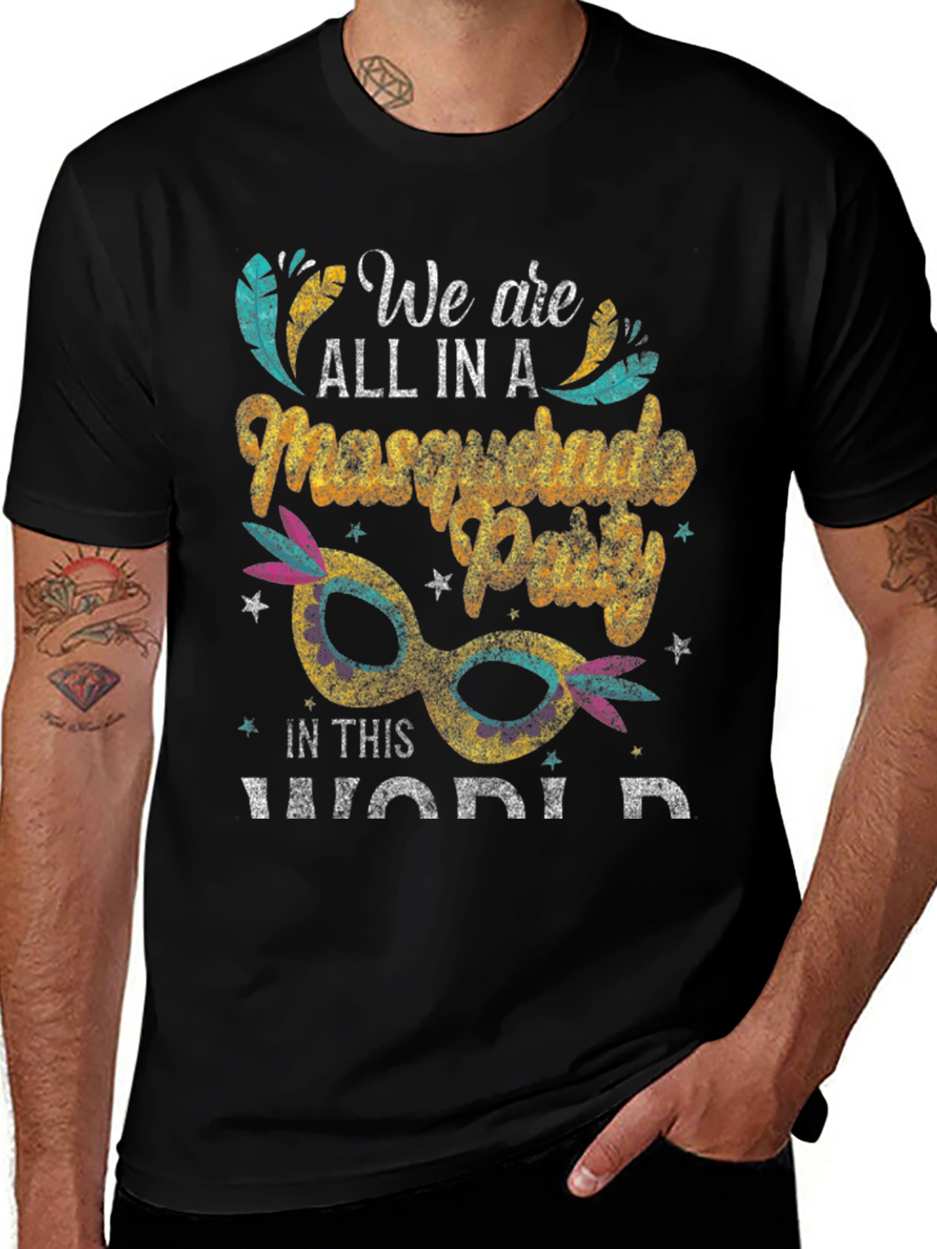 Masquerade Party Graphic T-Shirt