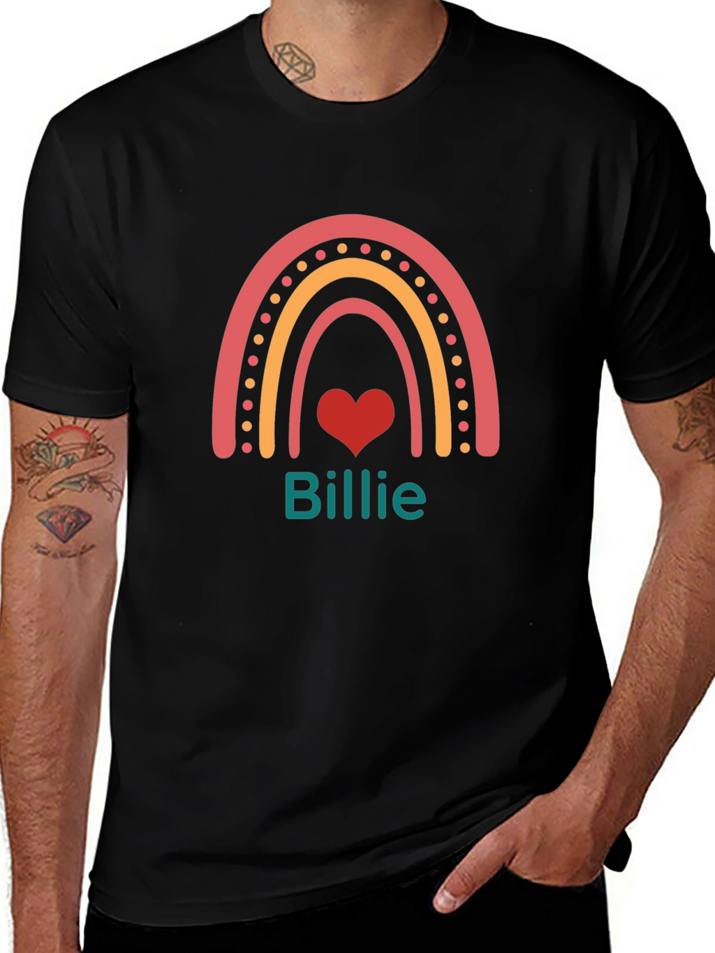 Rainbow Billie T-Shirt - Personalized Fun Style