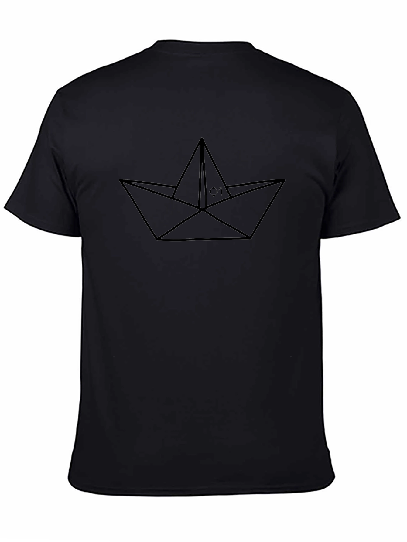 Paper Boat Graphic T-Shirt - Classic Black Tee