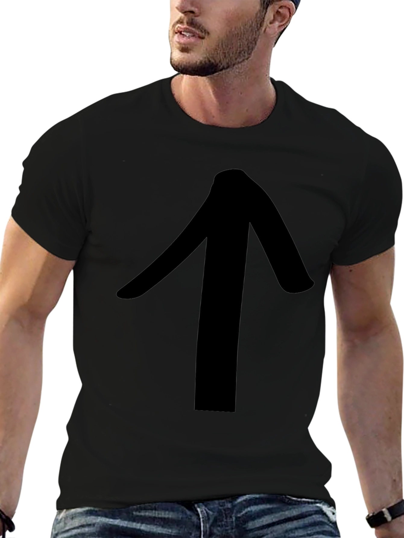 Upward Arrow Graphic Tee - Modern Minimalist Design