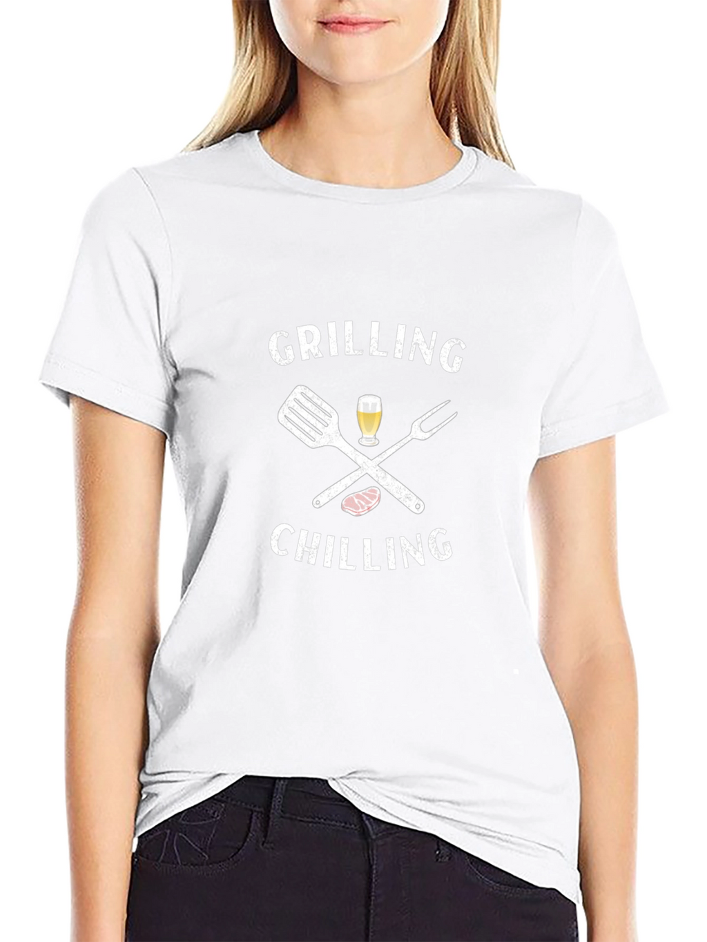 Grilling & Chilling Mens Black Graphic Tee