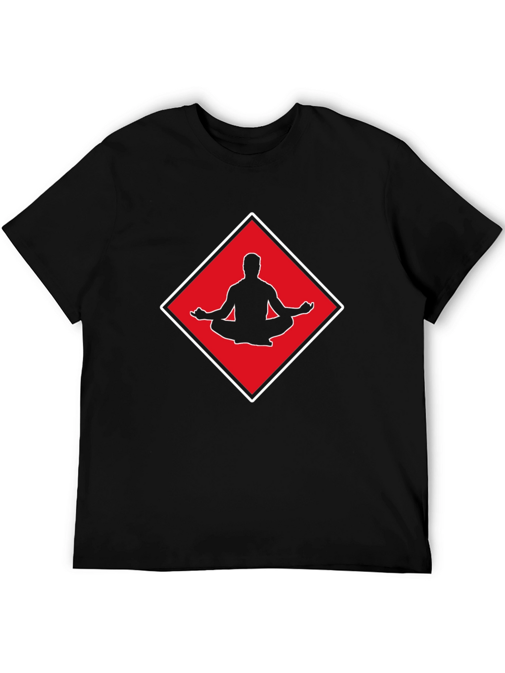 Meditate T-Shirt: Red Diamond Yoga Design