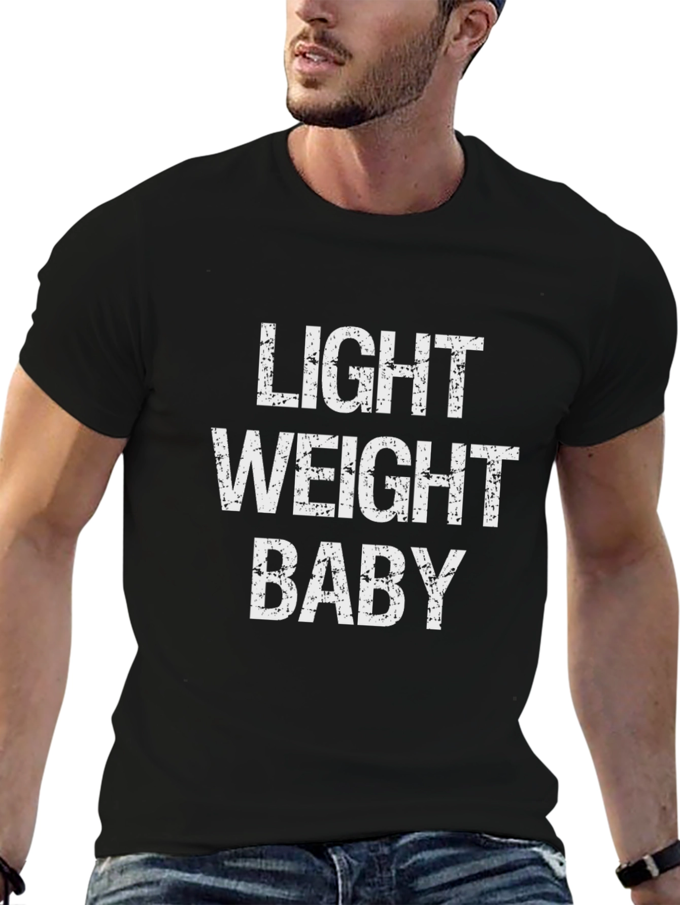 Light Weight Baby - Mens Black T-Shirt